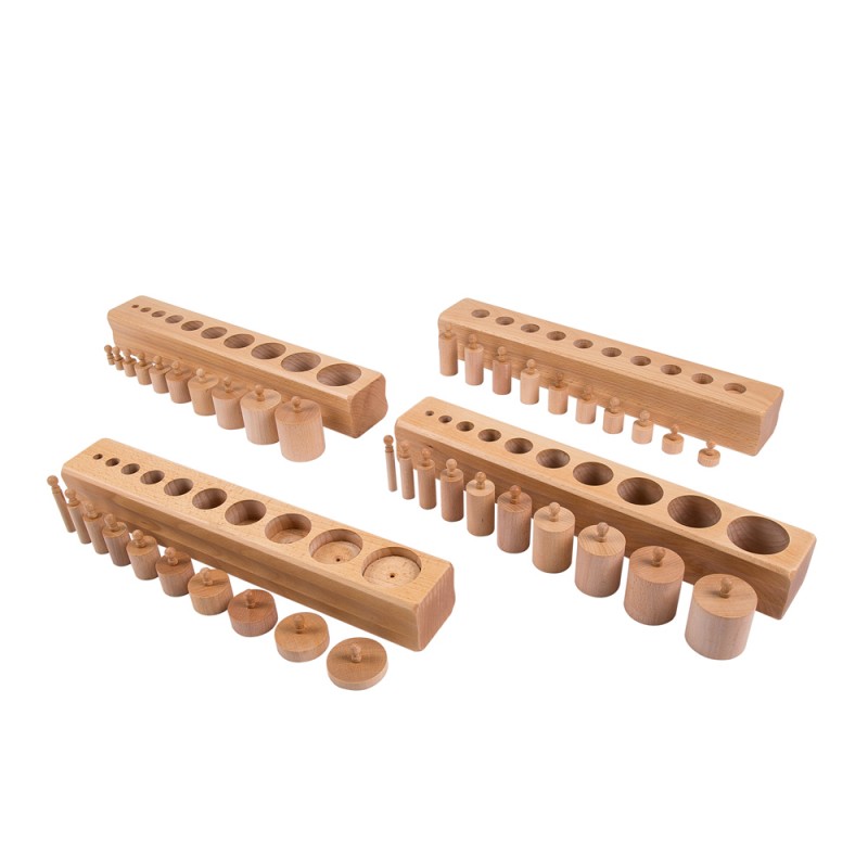 Cylinder Blocks (set of 4) - Beechwood